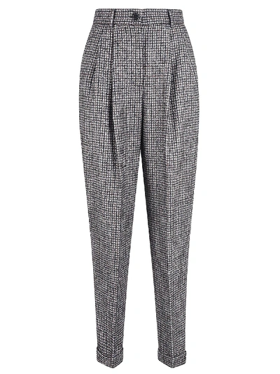 Shop Dolce & Gabbana Slim Checked Trousers In Fantasia