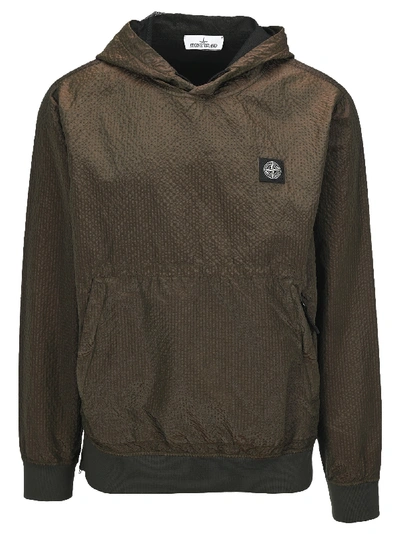 Shop Stone Island Colour Frame Hoodie In Musk