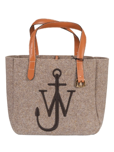 Shop Jw Anderson Anchor Tote In Taupe