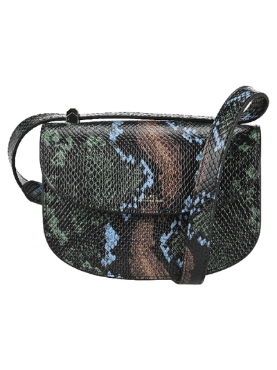Shop Apc A.p.c. Mini Genève Shoulder Bag In Green Multicolor