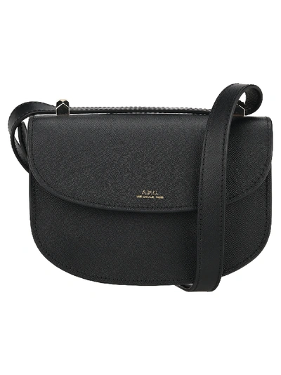 Shop Apc A.p.c. Mini Genève Shoulder Bag In Black