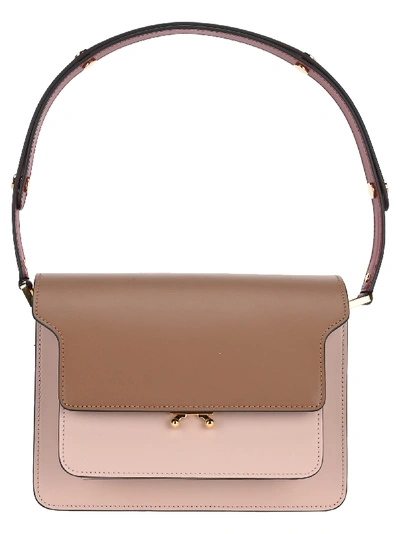 Shop Marni Trunk Shoulder Bag In Pink Multi