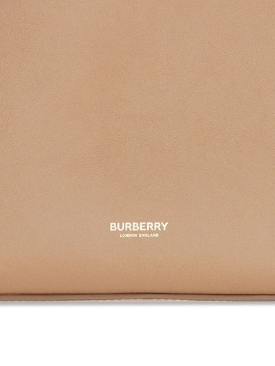 Shop Burberry Small Logo-print Tote Bag In Neutrals
