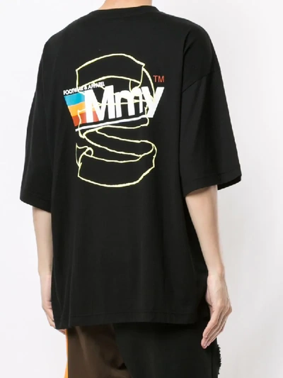 Shop Miharayasuhiro Logo-print Cotton T-shirt In Black