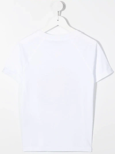 Shop Balmain Logo Print T-shirt In White