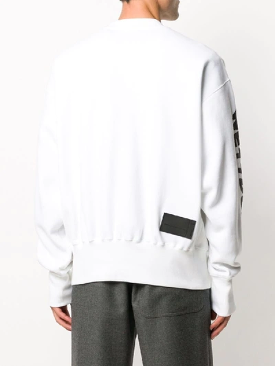 Shop We11 Done Long Sleeve Graphic Print Sweater In White