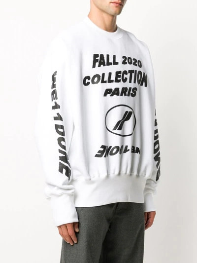 Shop We11 Done Long Sleeve Graphic Print Sweater In White