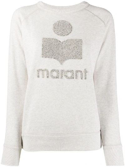 Shop Isabel Marant Étoile Logo Patch Sweatshirt In Neutrals