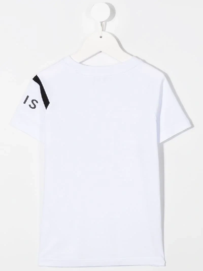 Shop Givenchy Logo Print Shortsleeved T-shirt In White