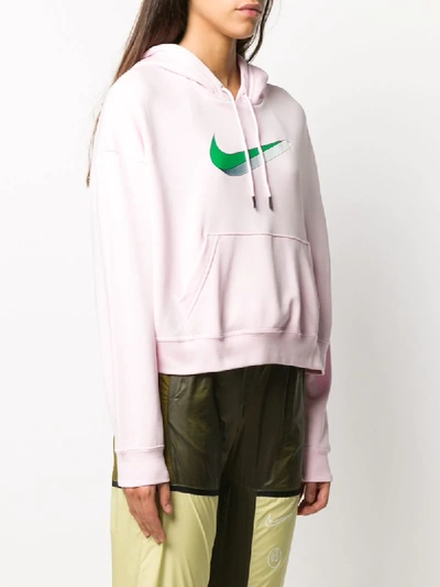 Shop Nike Icon Clash Logo-print Hoodie In Pink
