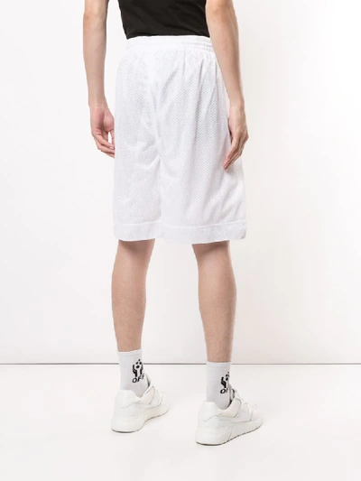 Shop Off-white Diagonals Print Track Shorts In White