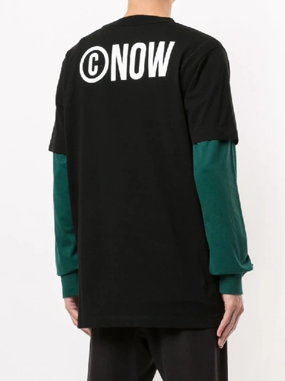 Shop Off-white Non-fiction Print T-shirt In Black