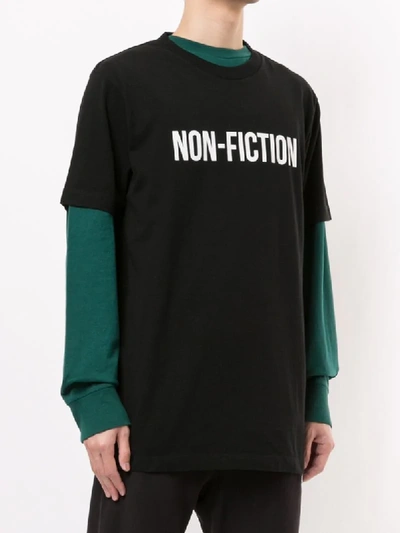 Off-white Non-fiction Print T-shirt In Black | ModeSens