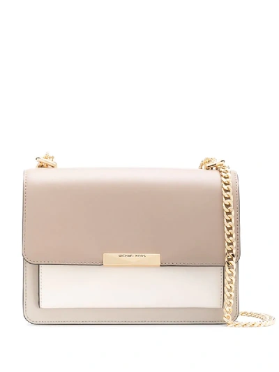 Michael Kors Jade Extra-small Tri-color Leather Crossbody Bag In Neutrals |  ModeSens