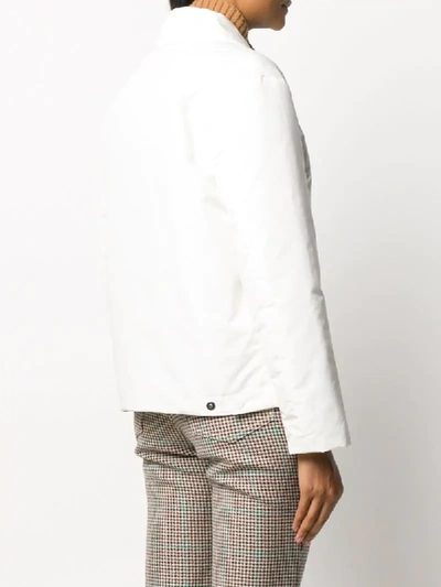 Shop Burberry Button-up Jacket In White