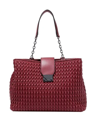 Shop Emporio Armani Handbags In Garnet