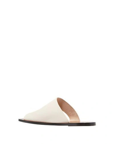 Shop Atp Atelier Toe Strap Sandals In Beige