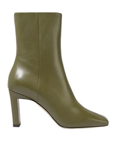 Shop Wandler Ankle Boots In Military Green