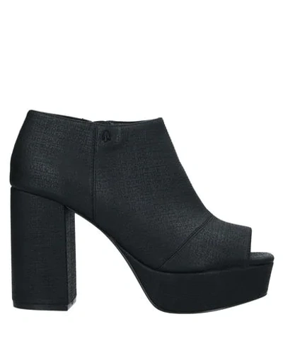 Shop Armani Exchange Ankle Boots In Black