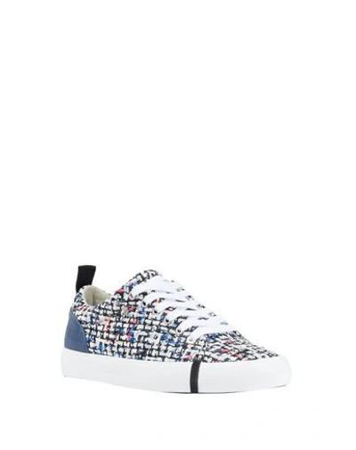 Shop Armani Exchange Woman Sneakers White Size 4.5 Cotton, Polyethylene, Polyester