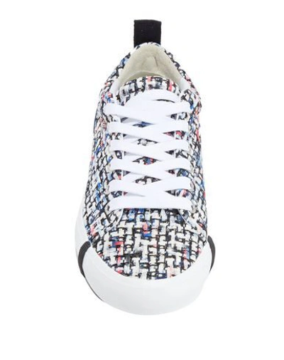 Shop Armani Exchange Woman Sneakers White Size 4.5 Cotton, Polyethylene, Polyester