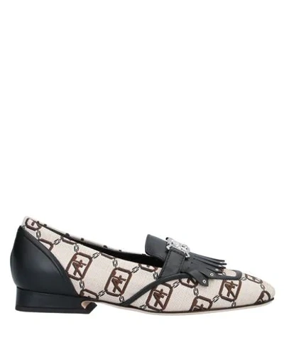 Shop Alberta Ferretti Loafers In Beige