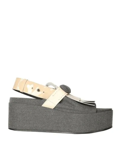Shop Alysi Sandals In Grey