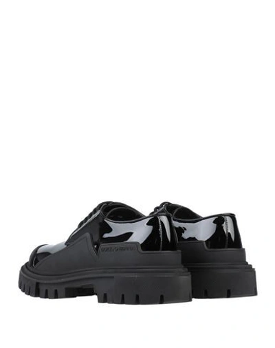 Shop Dolce & Gabbana Woman Lace-up Shoes Black Size 5.5 Calfskin