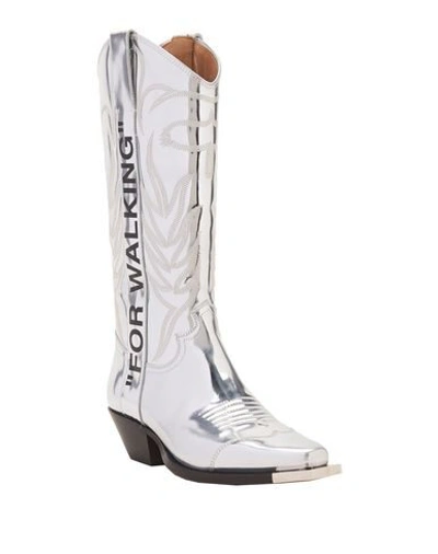 Shop Off-white Boots In Silver