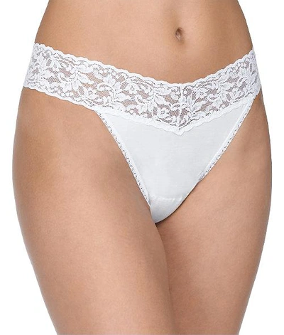 Shop Hanky Panky Supima Cotton Original Rise Thong In White