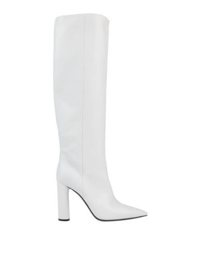 Shop Casadei Knee Boots In White