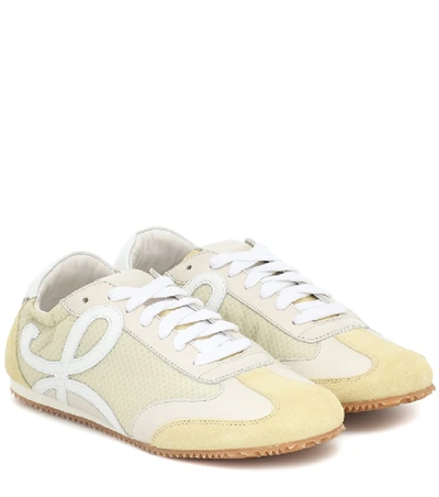 Shop Loewe Ballet Runner Leather Sneakers In Yellow