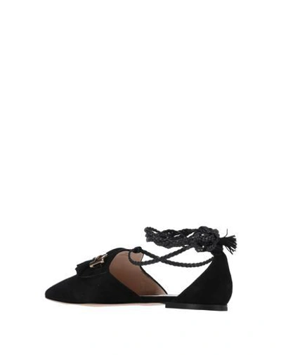Shop Tod's Woman Ballet Flats Black Size 8 Soft Leather