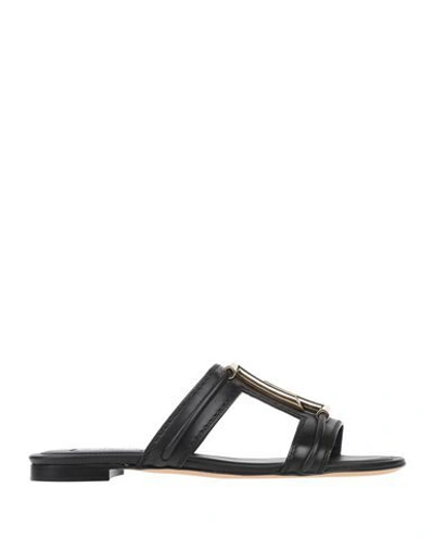 Shop Tod's Woman Sandals Black Size 5 Leather