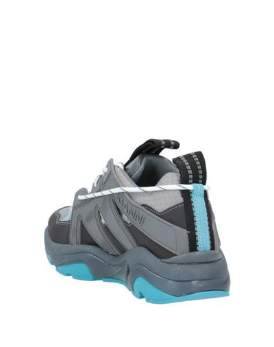 Shop Ganni Sneakers In Steel Grey