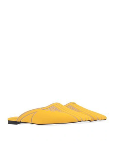 Shop Fendi Mules And Clogs In Yellow