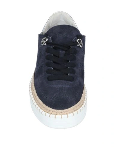 Shop Hogan Woman Sneakers Midnight Blue Size 5.5 Soft Leather