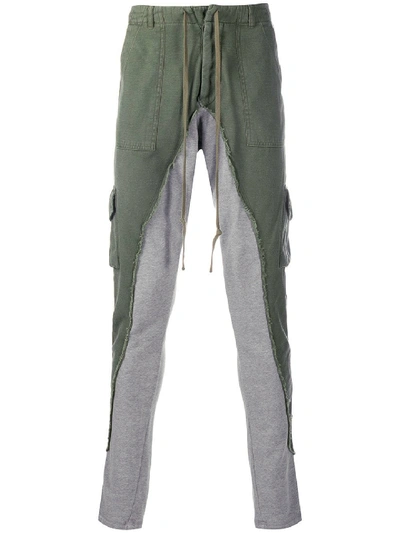 Shop Greg Lauren Jogging Trousers In Green