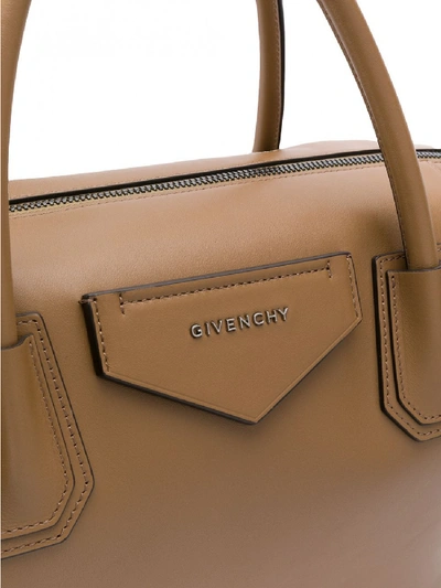 Shop Givenchy Antigona Leather Bag In Brown