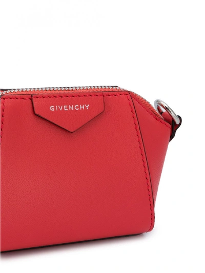 Shop Givenchy Antigona Leather Baby Bag In Orange