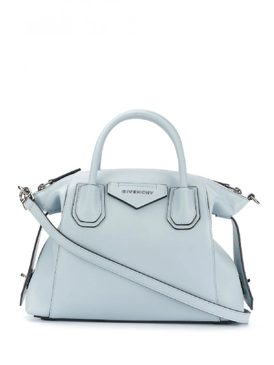 Shop Givenchy Antigona Small Leather Bag In Blue
