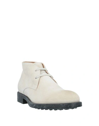 Shop Tod's Boots In Light Grey