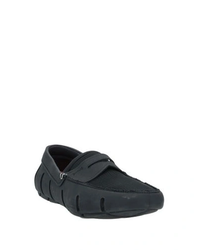 Shop Swims Loafers In Black