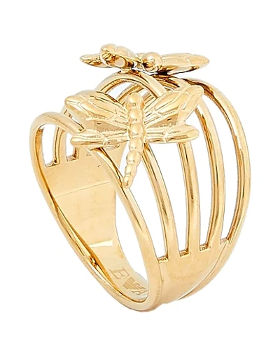 Shop Emporio Armani Rings In Gold