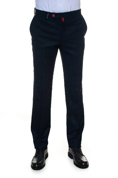 Shop Kiton Classical Trousers In Blue