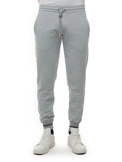Shop Luigi Borrelli Sweat Trousers With Drawstring In Grey
