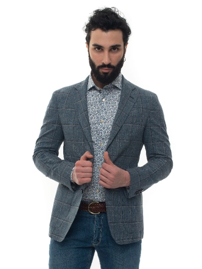 Shop Luigi Borrelli Nisida Jacket Without Lining Decostruita In Medium Blue