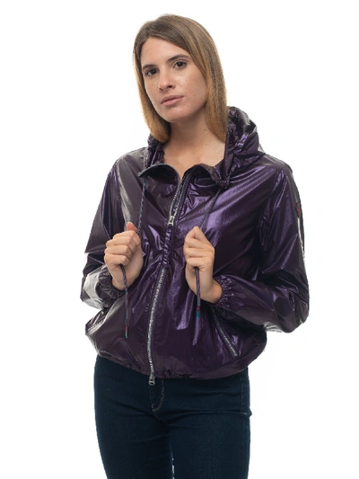 Shop Museum Patty Windbreaker Jacket Violet Nylon Woman