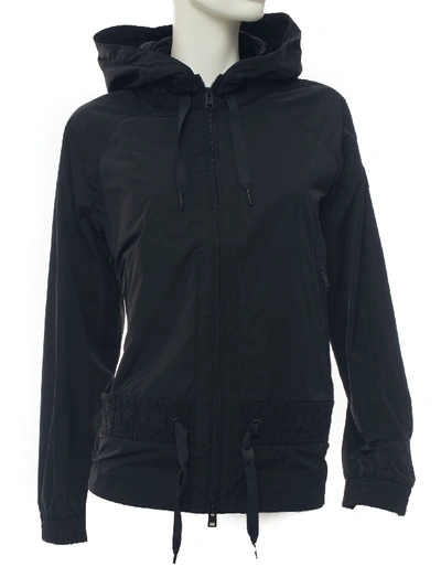 Shop Woolrich Light-weight Harrington Jacket With Zip Black Polyester Woman