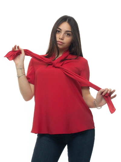 Shop Emporio Armani Blouse Red Acetate Woman